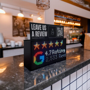 Dynamic stand that accepts NFC tap and QR scanning